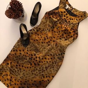Satin cheetah Print Dress - priced to sell